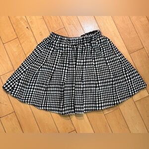 Girls Black and White Houndstooth Skirt Size 12/14 Large